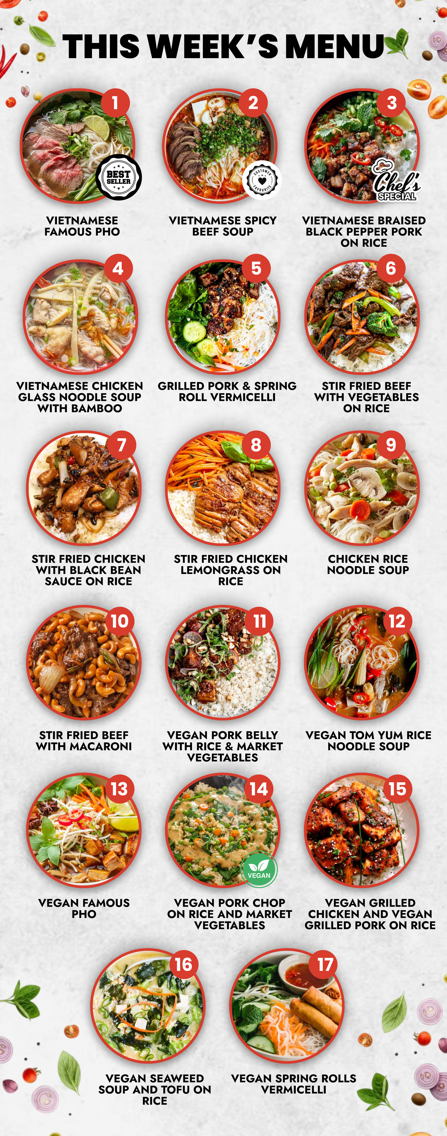 WEEKLY 15 MEALS PLAN + FREE SHIPPING!